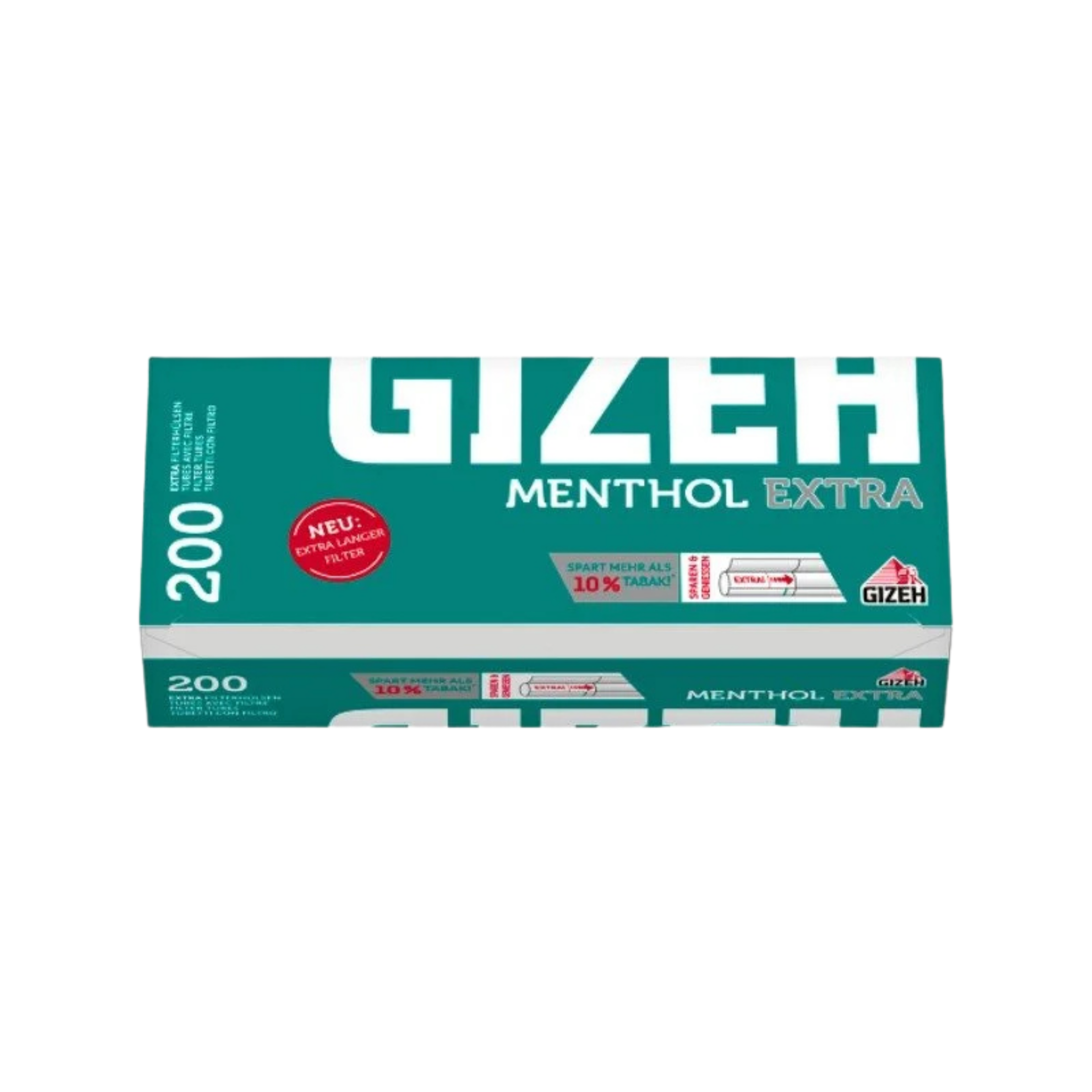 GIZEH - Tubes / Hülsen - Menthol Extra - Box - 200 Stück