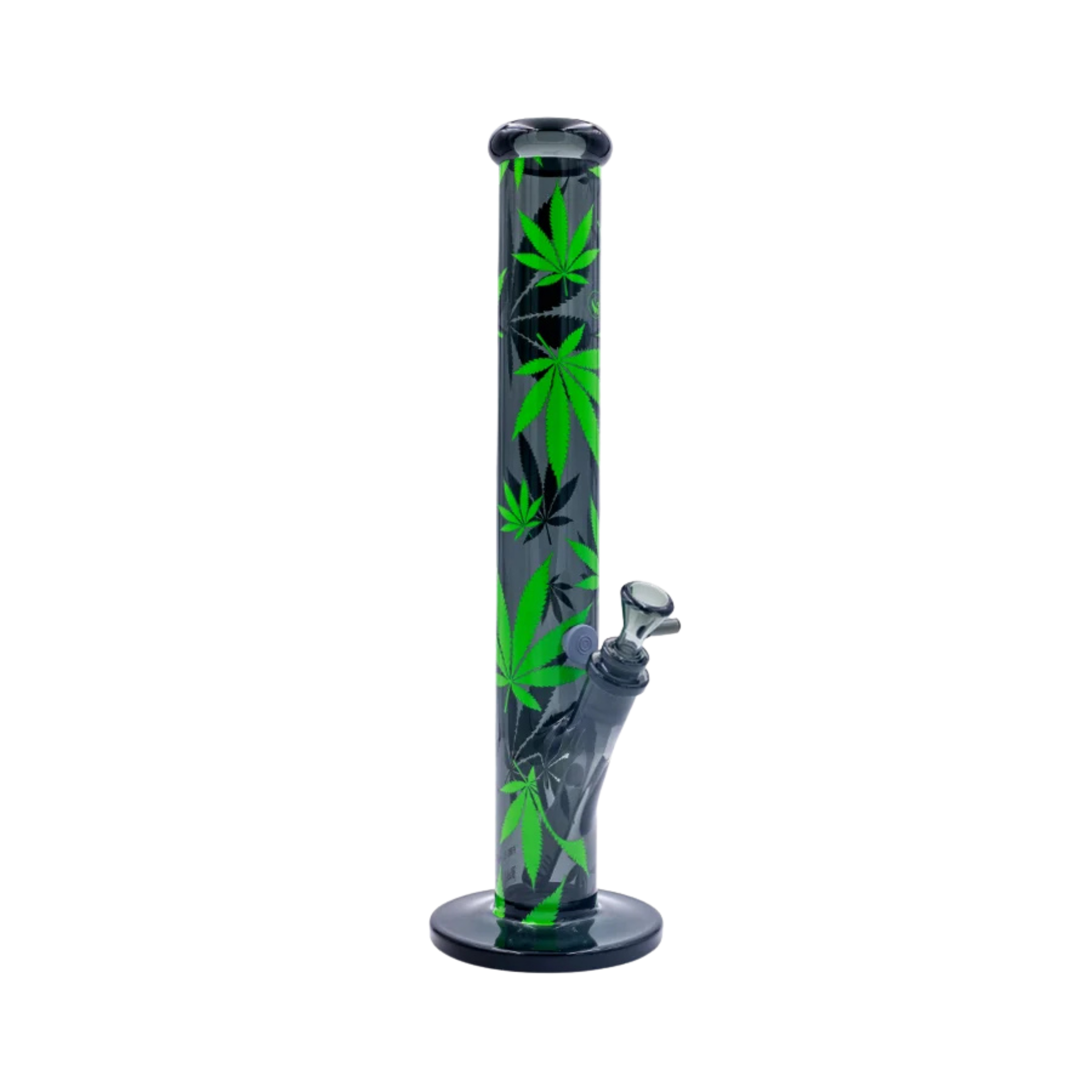 FIRE-FLOW x Black Leaf - Bong en verre - Feuilles vertes - 51 mm - 40 cm