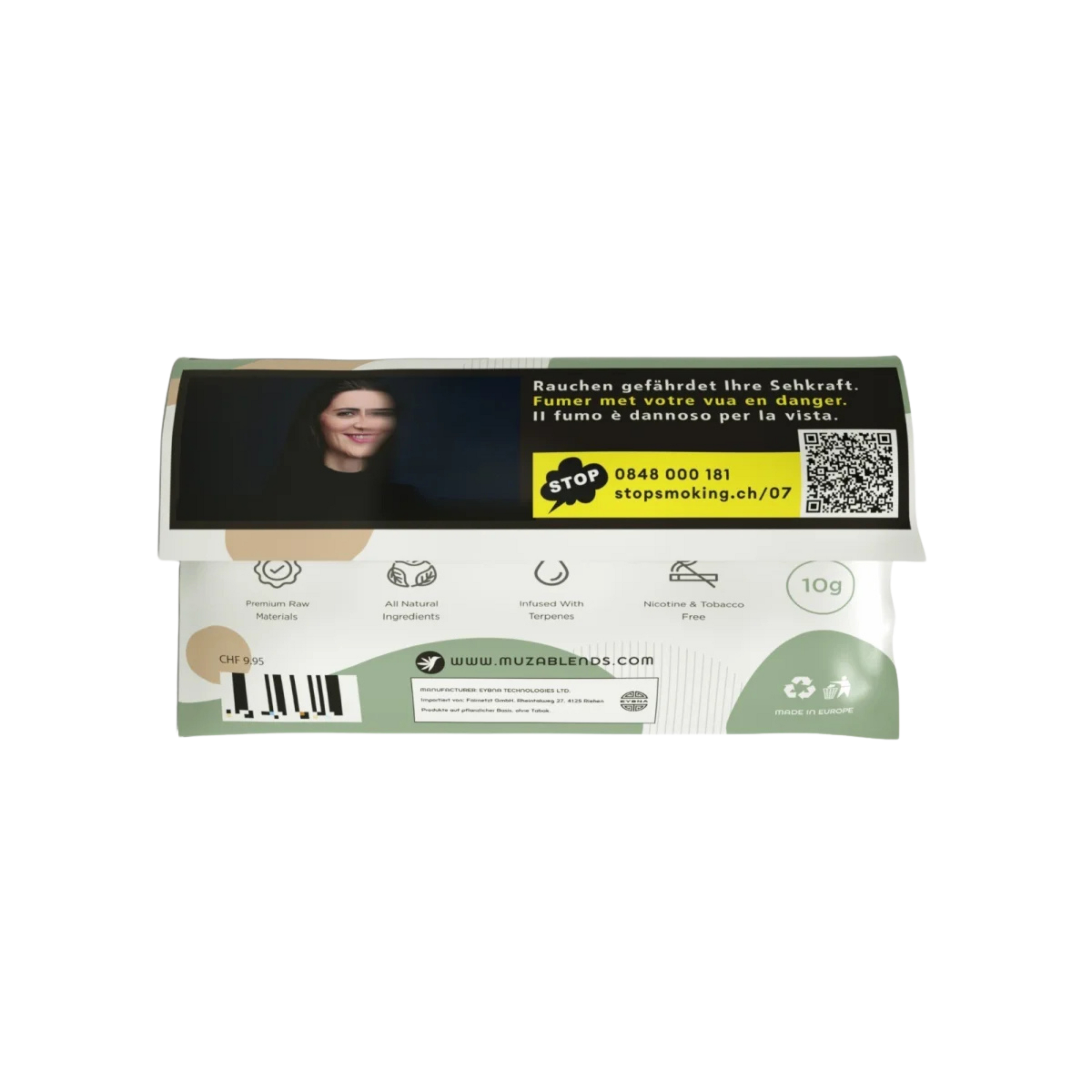 MUZA - HEMP Original - KIOSK-Einheit - 10g - Nikotinfreier Tabakersatz