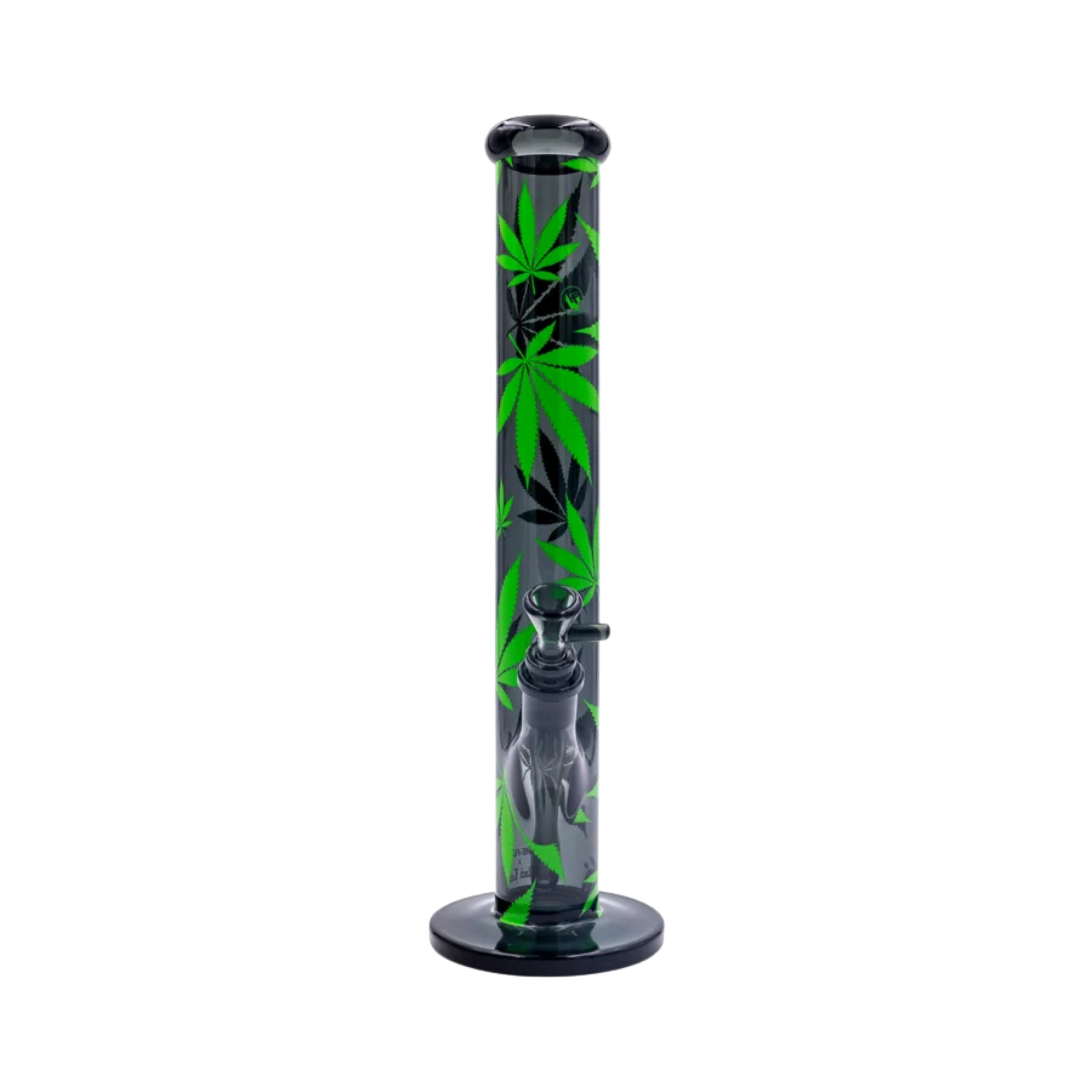 FIRE-FLOW x Black Leaf - Bong en verre - Feuilles vertes - 51 mm - 40 cm
