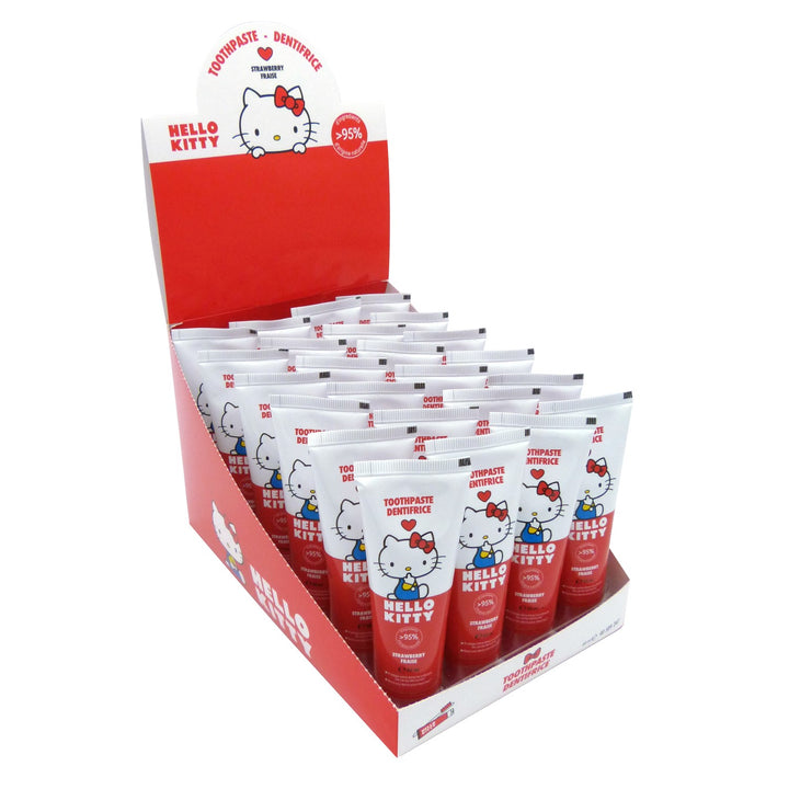 Take Care Hello Kitty Zahnpasta Display mit 24 Tuben Erdbeergeschmack