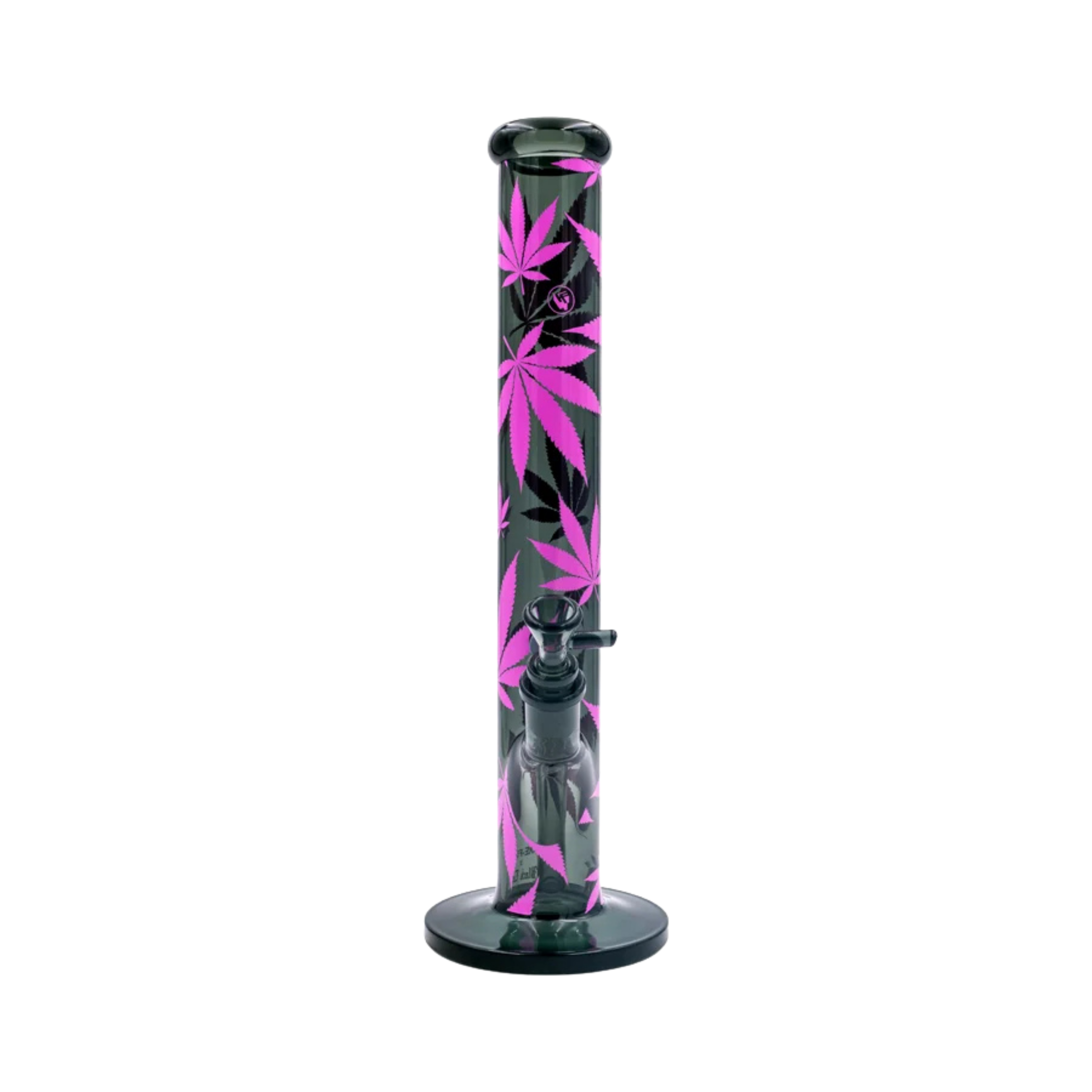 FIRE-FLOW x Black Leaf - Glas Bong - Leaves Pink - 51mm - 40cm