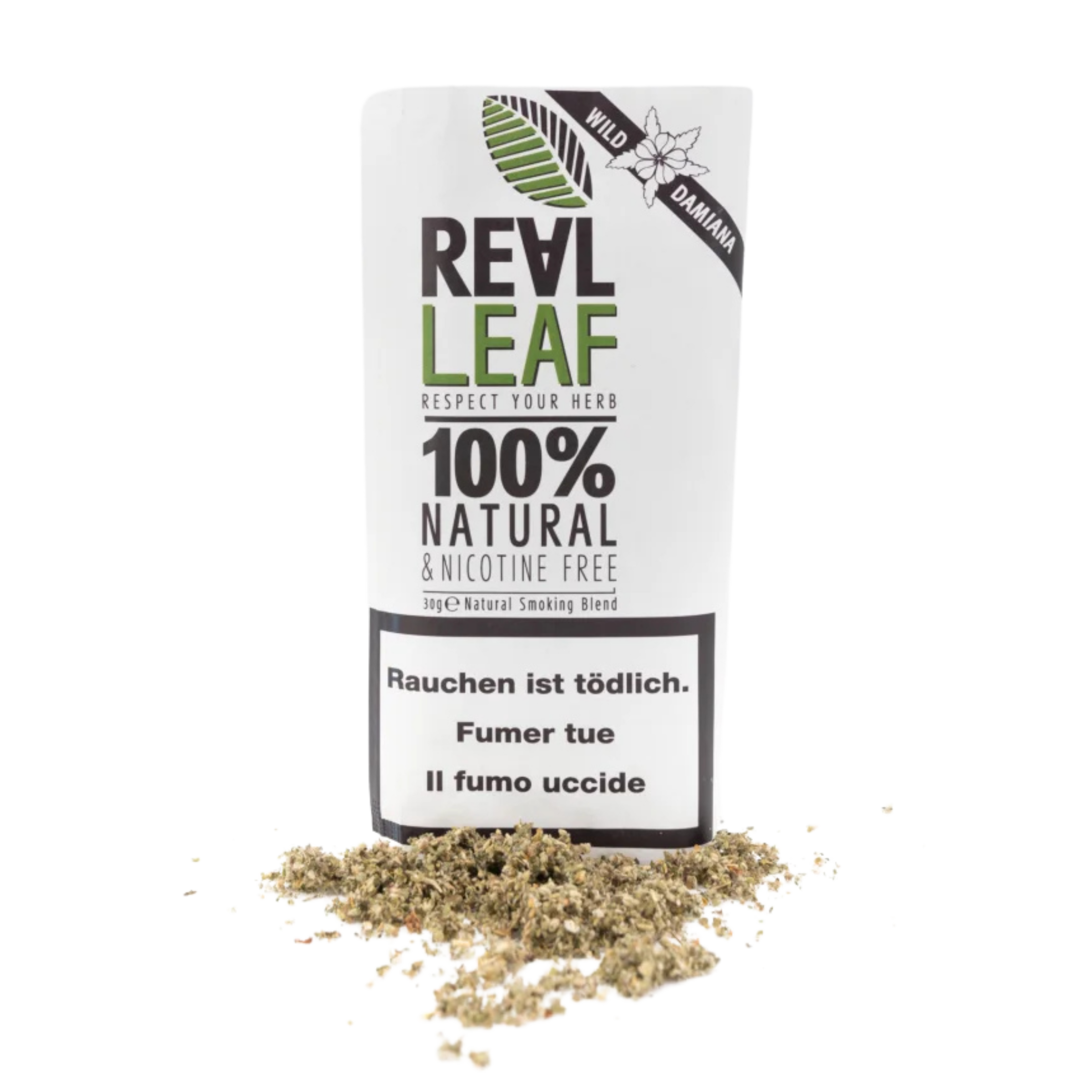 Real Leaf - nikotinfreier Tabakersatz - 30gr - Damiana