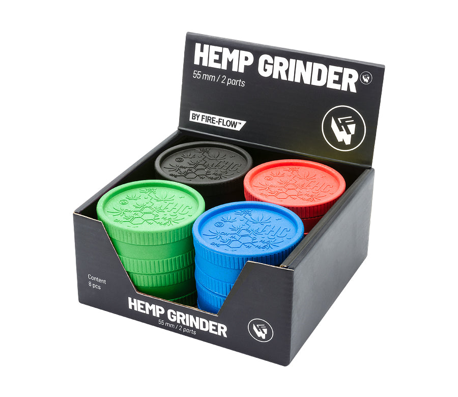 FireFlow Hemp Grinder «THC Molecule» 5.5 cm 2-teilig (8 Stk.)