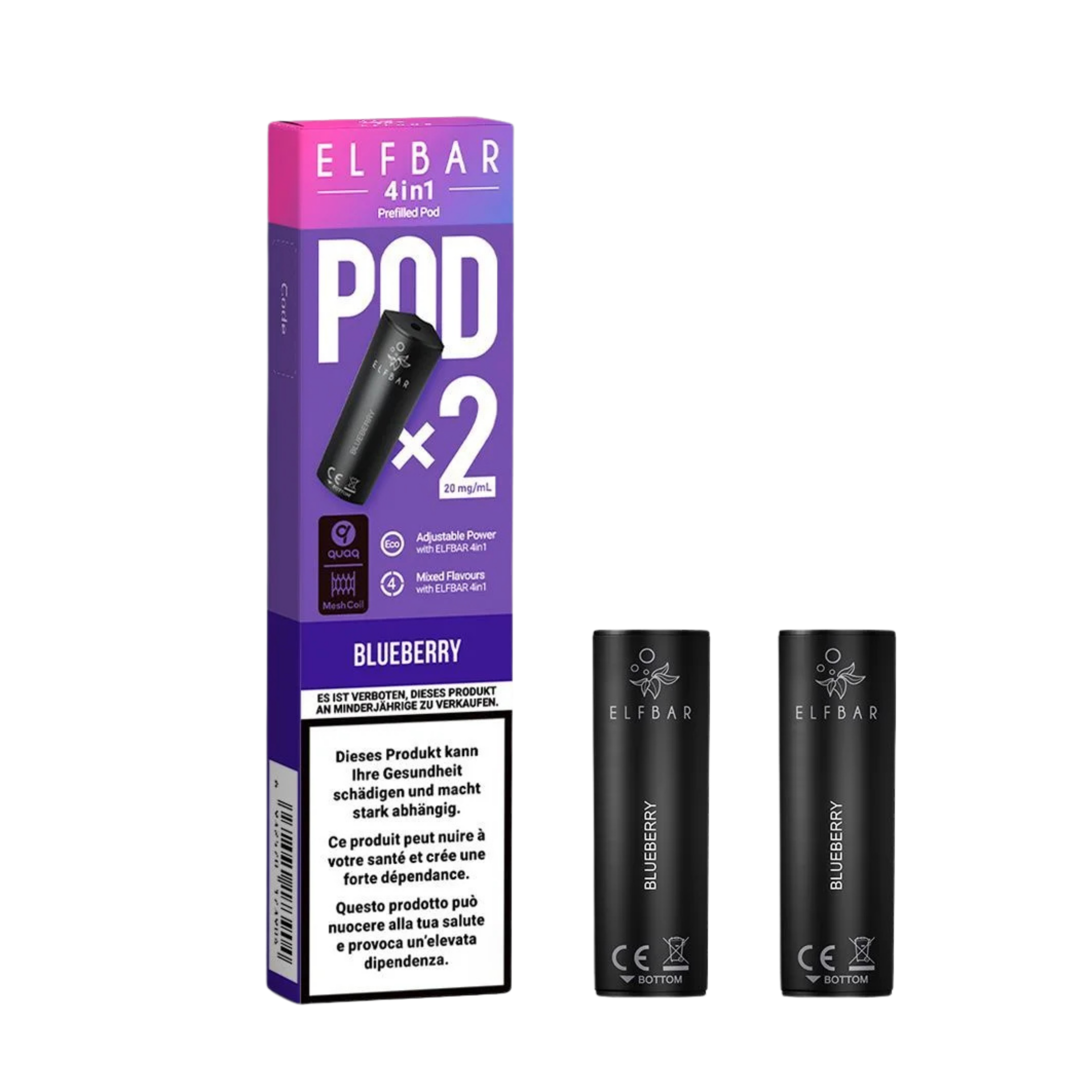 Elf Bar - 4in1 Pod - 2 x 2ml - Blueberry
