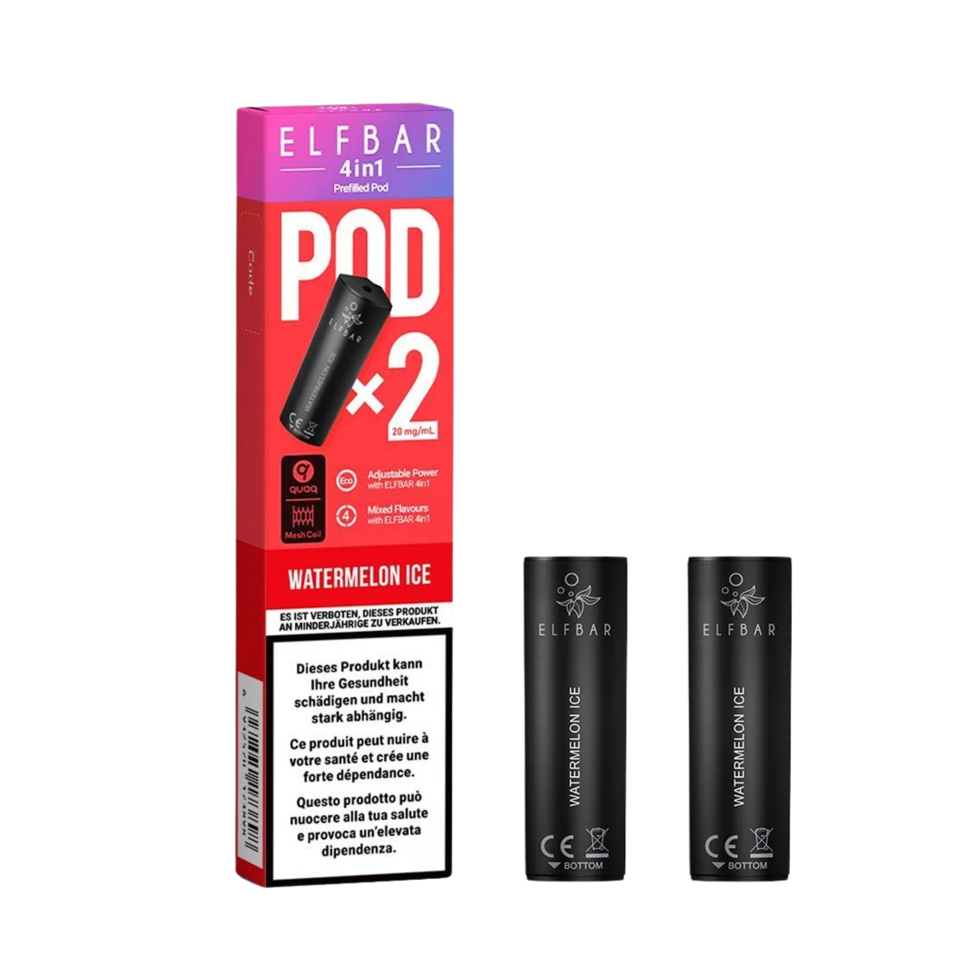 Elf Bar - 4in1 Pod - 2 x 2ml - Watermelon Ice