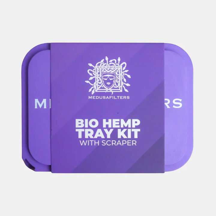 MedusaFilters Bio Hemp Tray Kit Violett geschlossen in Verpackung mit Banderole