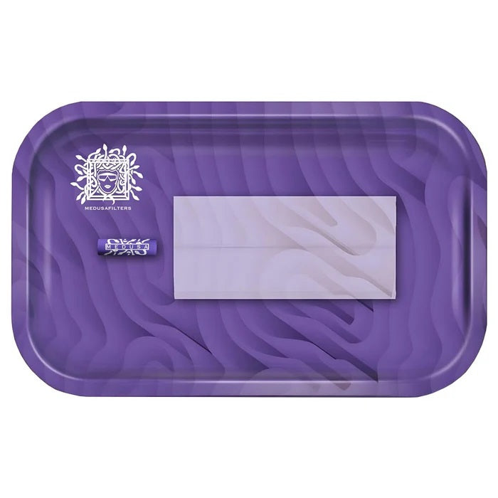 Violette MedusaFilters Mischschale XL mit weissem Medusa Logo und Wellenmuster