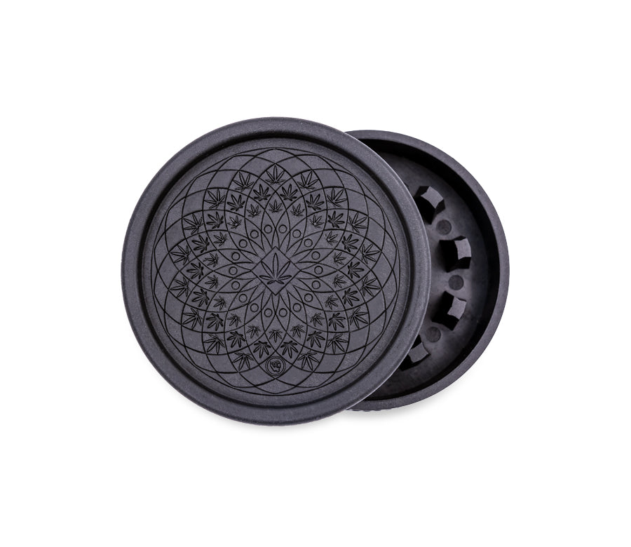 FireFlow Hemp Grinder «Leaf Pattern» 5.5 cm 2-teilig (8 Stk.)