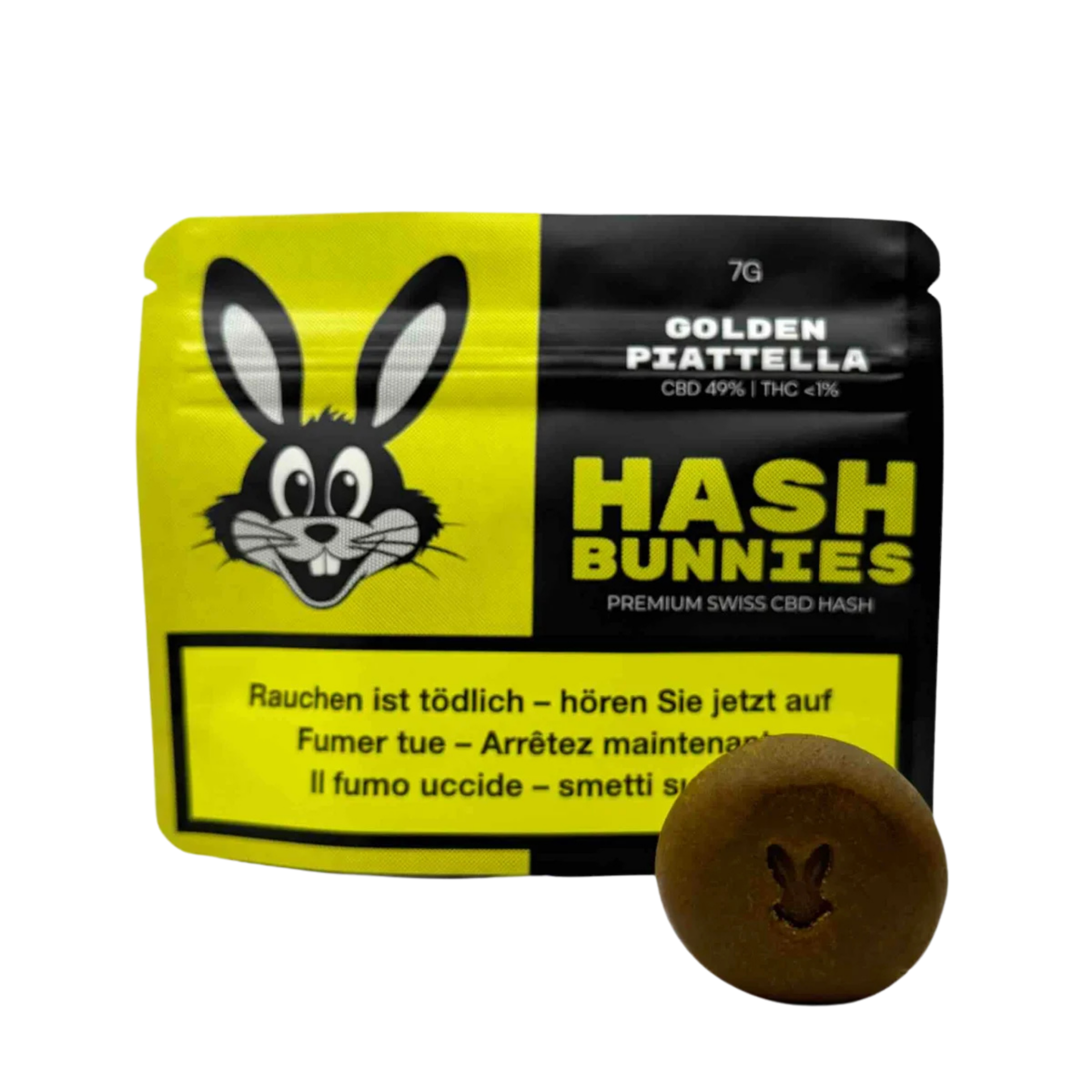 Hash Bunnies - Premium Swiss CBD Hash - Golden Piatella - 7g