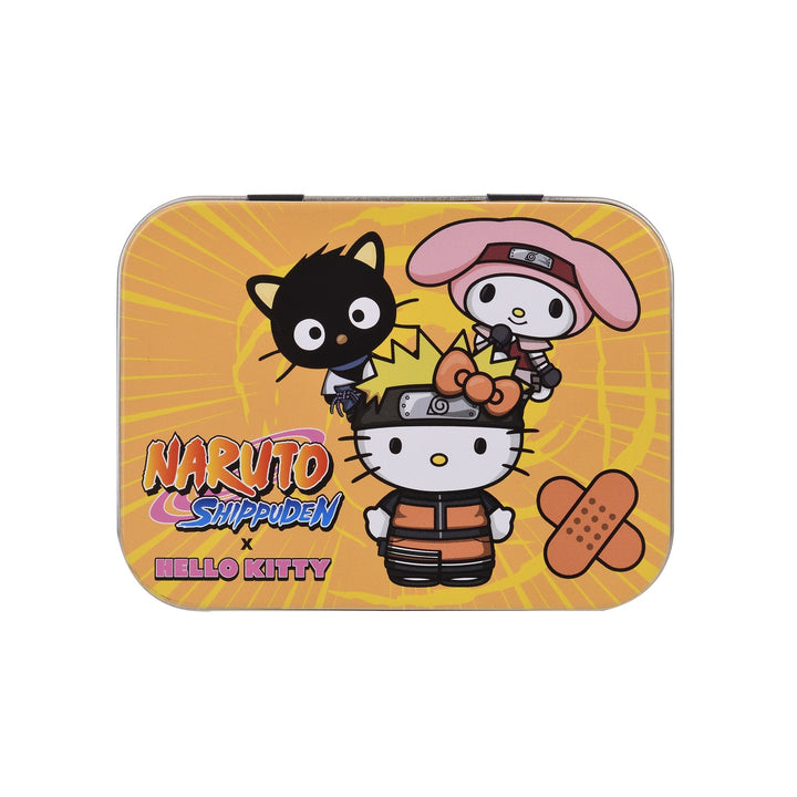 Take Care Metalldose mit Naruto Shippuden x Hello Kitty Motiv, Deckelansicht