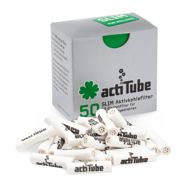 actiTube Aktivkohlefilter Slim – Aktivkohlefilter, 50 Stück