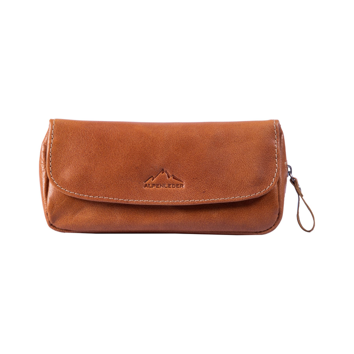 Alpenleder Michl Pfeifen- und Tabaktasche in Cognac aus Leder