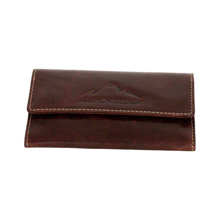 Alpenleder Barhtl Tabaktasche in Brandy aus Leder