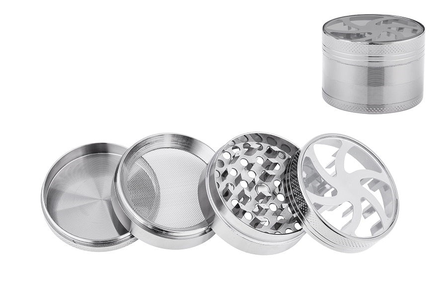 Dreamliner Alu-Grinder in Silber, 4-teilig, 52 mm
