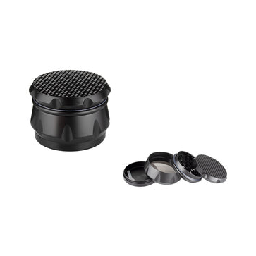 Dreamliner Alu Grinder in Schwarz, 4-teilig, 63 mm