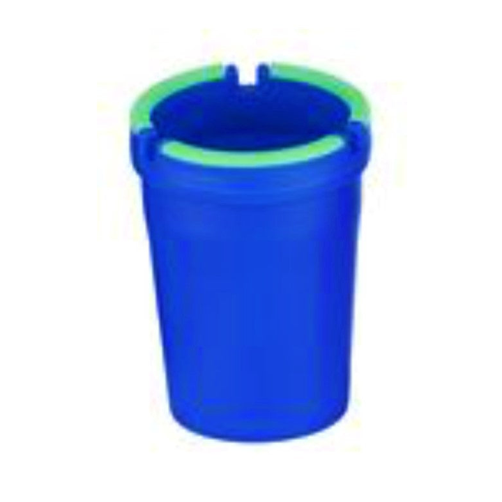 Autoaschenbecher mit Leuchtstreifen in Blau