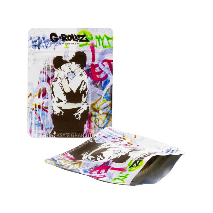 G-Rollz Banksy Bag Kissing Coppers – Aufbewahrungsbeutel, 6.5 x 8.5 cm