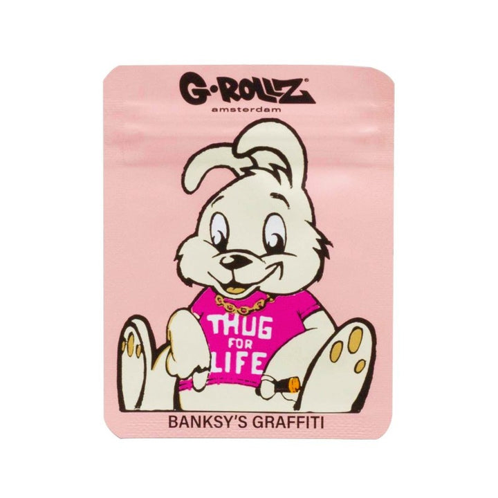 G-Rollz Banksy Bag Thug for Life Pink – Aufbewahrungsbeutel, 6.5 x 8.5 cm