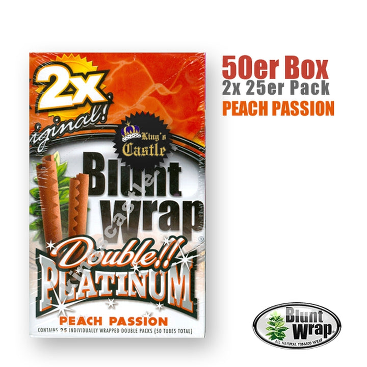 Blunt Wrap Platinum Double Peach Passion, aromatisierte Blunt Wraps