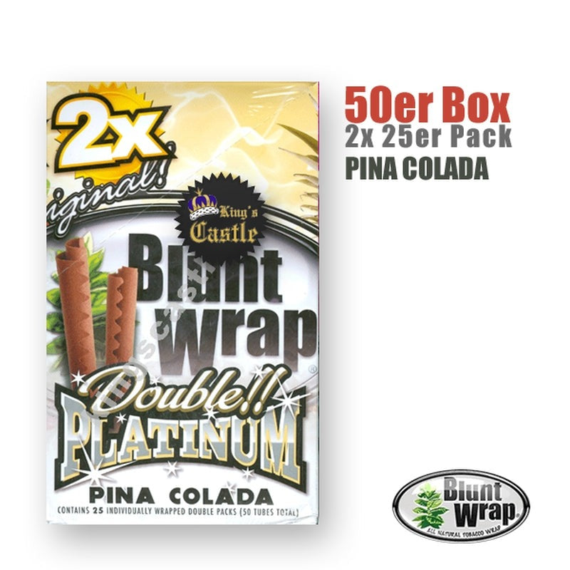 Blunt Wrap Platinum Double Pina Colada, aromatisierte Blunt Wraps