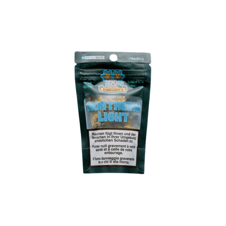 BudBunny Northern Light Indoor CBD Blüten 5g Packung