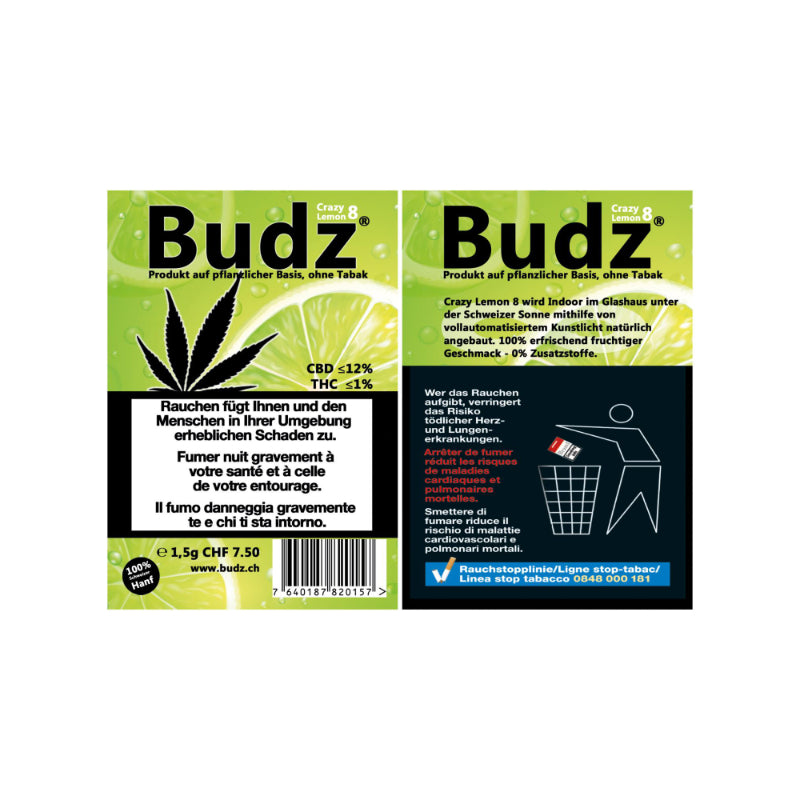 Budz Crazy Lemon – CBD-Blüten, 1.5 g
