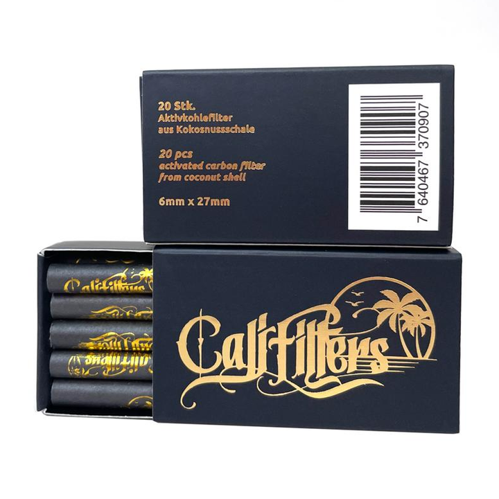 Cali Filters Aktivkohlefilter 6 mm 20 Stück Detailansicht
