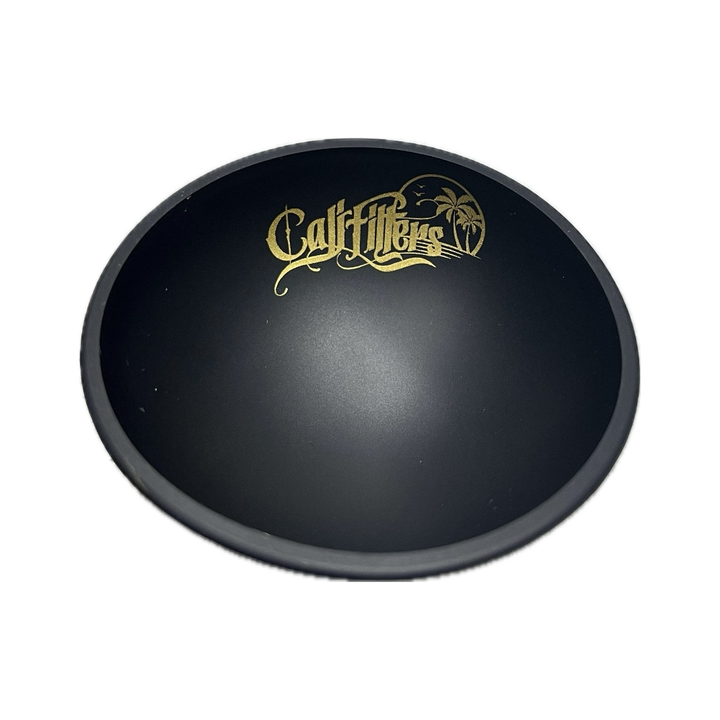 Schwarze Cali Filters Mix Bowl mit goldenem Logo und Palmen Aufdruck