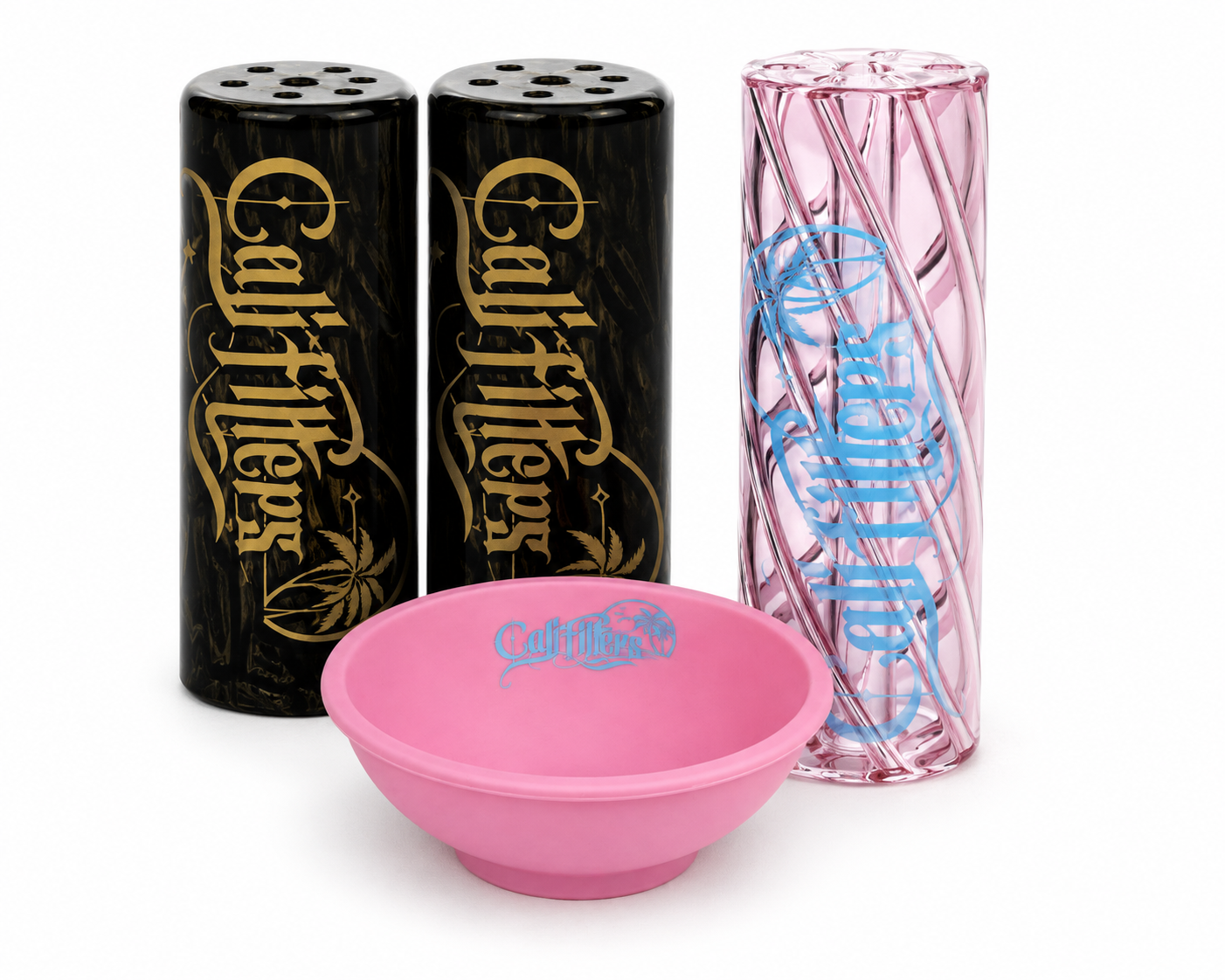 CaliFilters Bundle mit 3 Glas Tips und Mix Bowl Pink