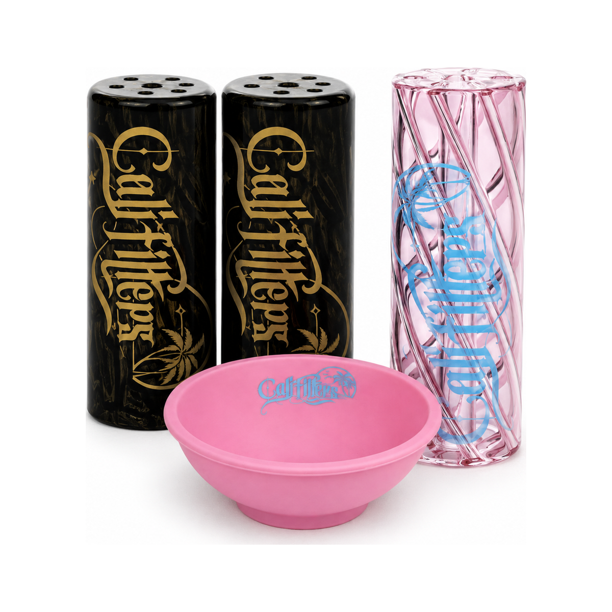 CaliFilters Bundle mit 3 Glas Tips und Mix Bowl Pink