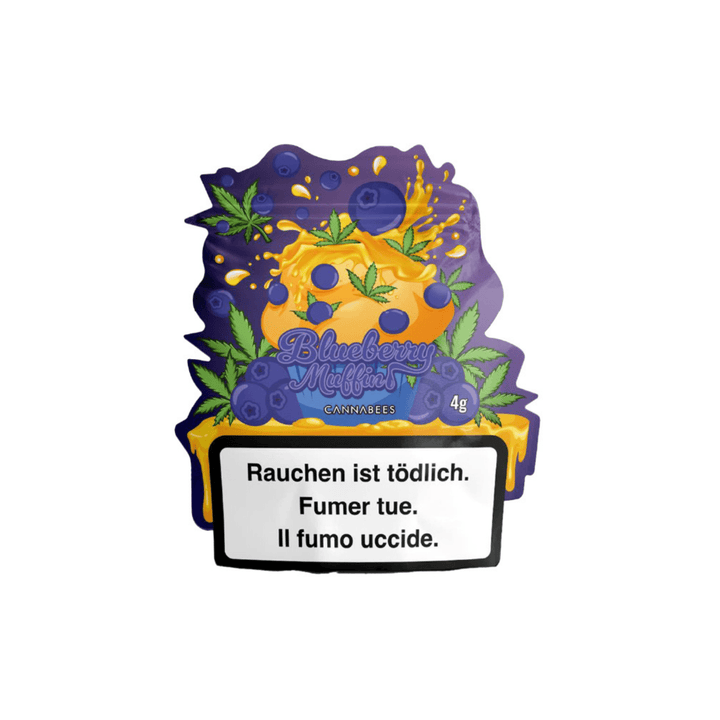 Cannabees Blueberry Muffin Indoor CBD Blüten 4g Packung