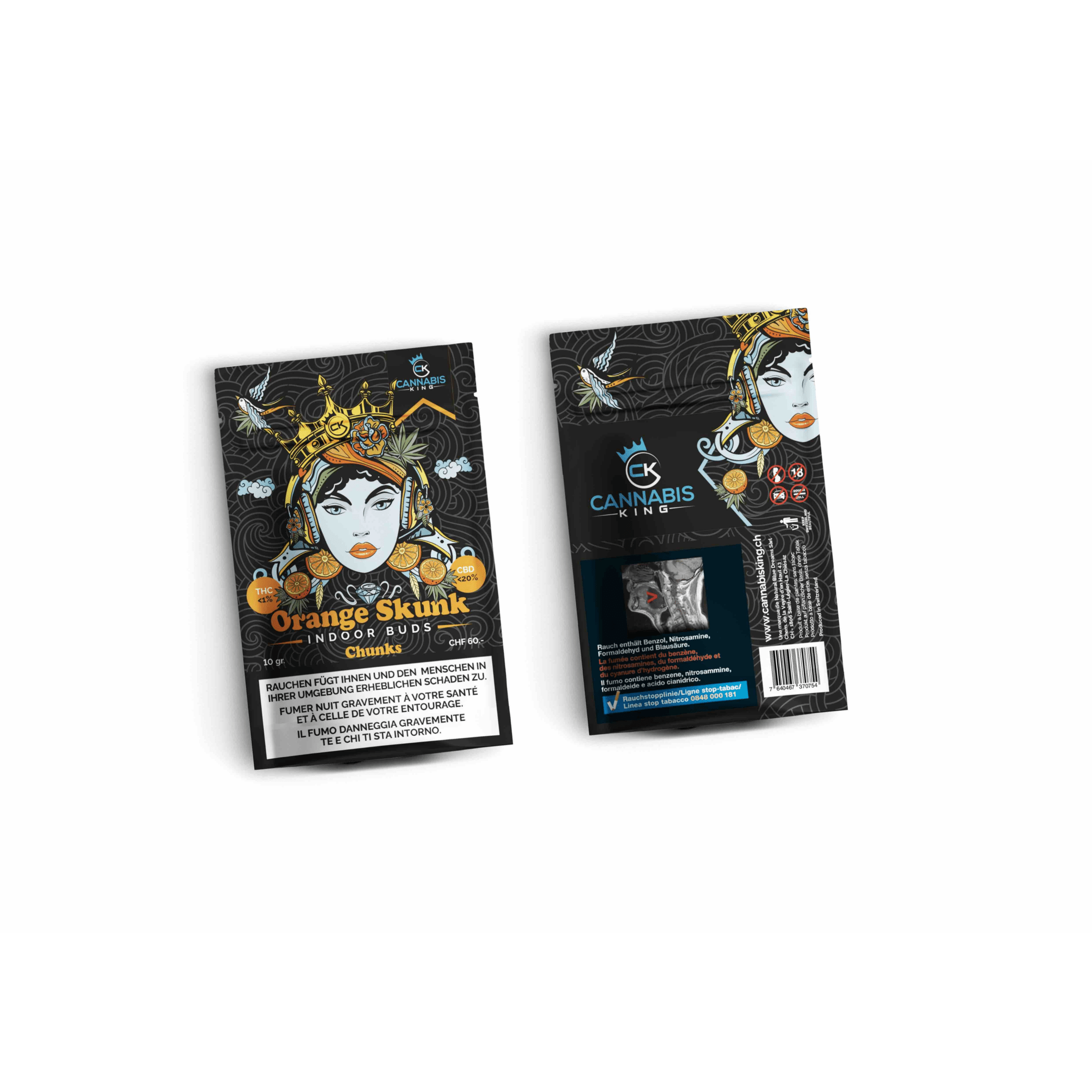 Cannabis King - Orange Skunk Indoor CBD Chunks - 10g kaufen bei rauchwerk.ch