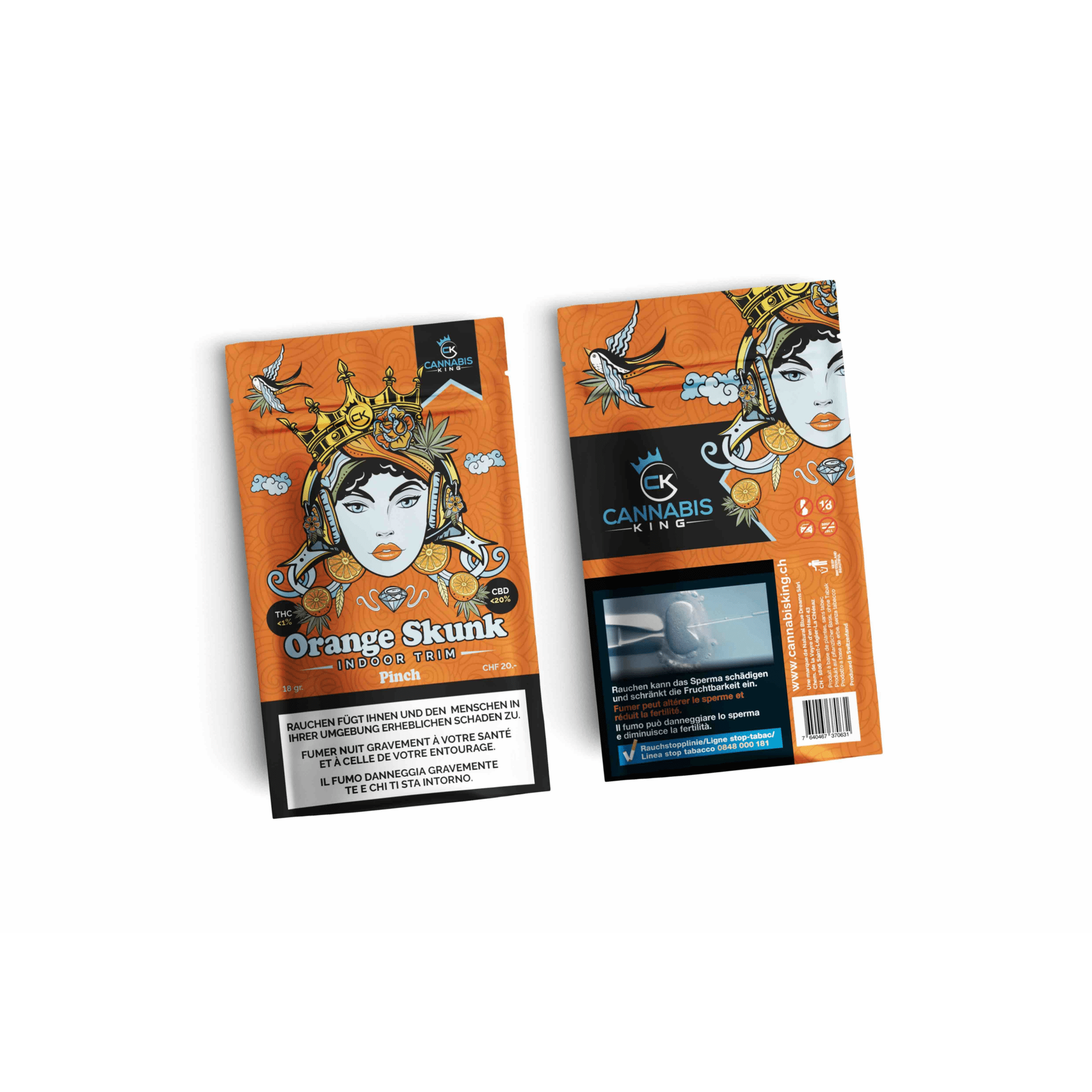 Cannabis King - Orange Skunk Indoor CBD Pinch - 18g kaufen bei rauchwerk.ch