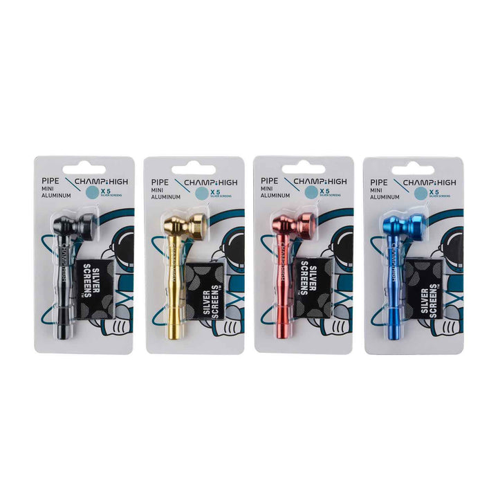 Champ High Alu Mini Pfeife 85 mm in 4 Farben verpackt