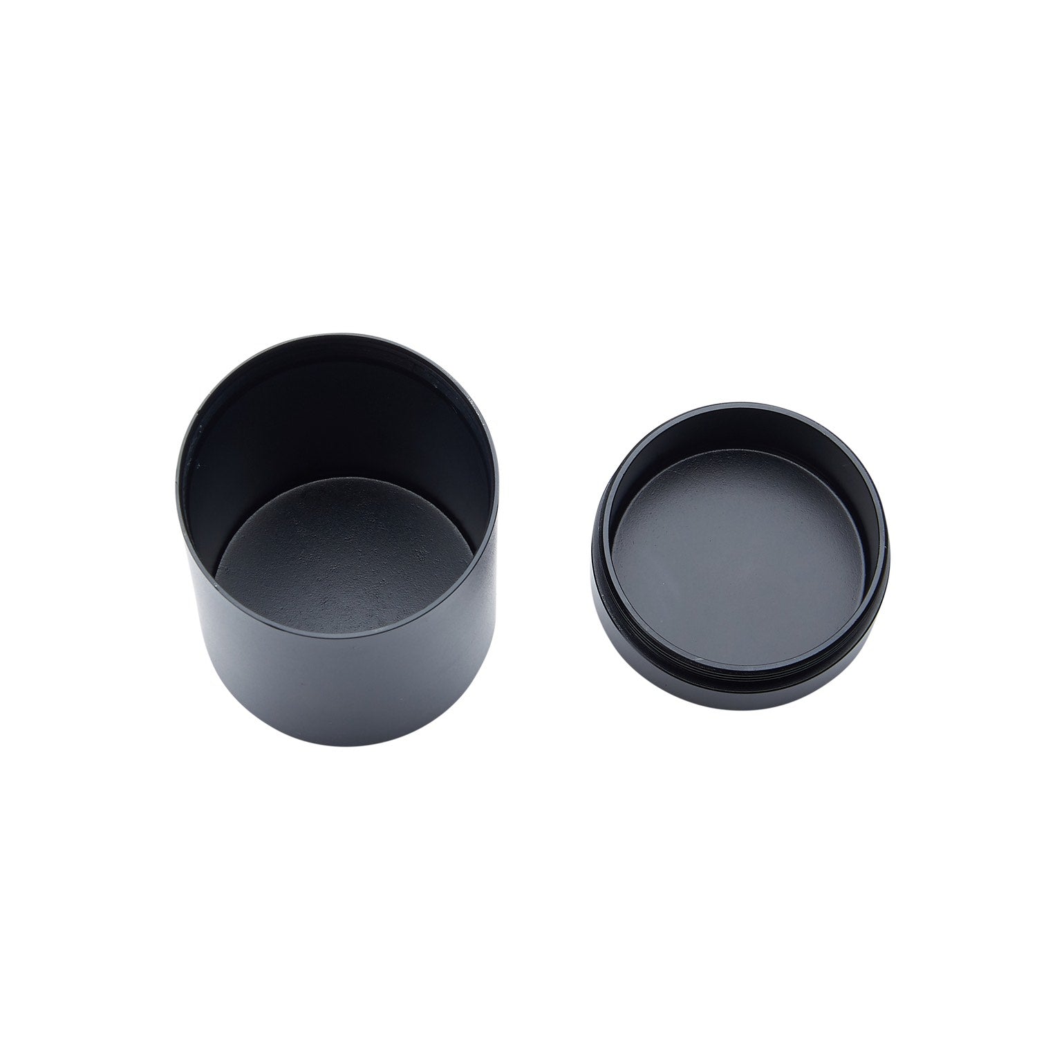 Geöffnete Champ High Alu Stash Tube in Schwarz
