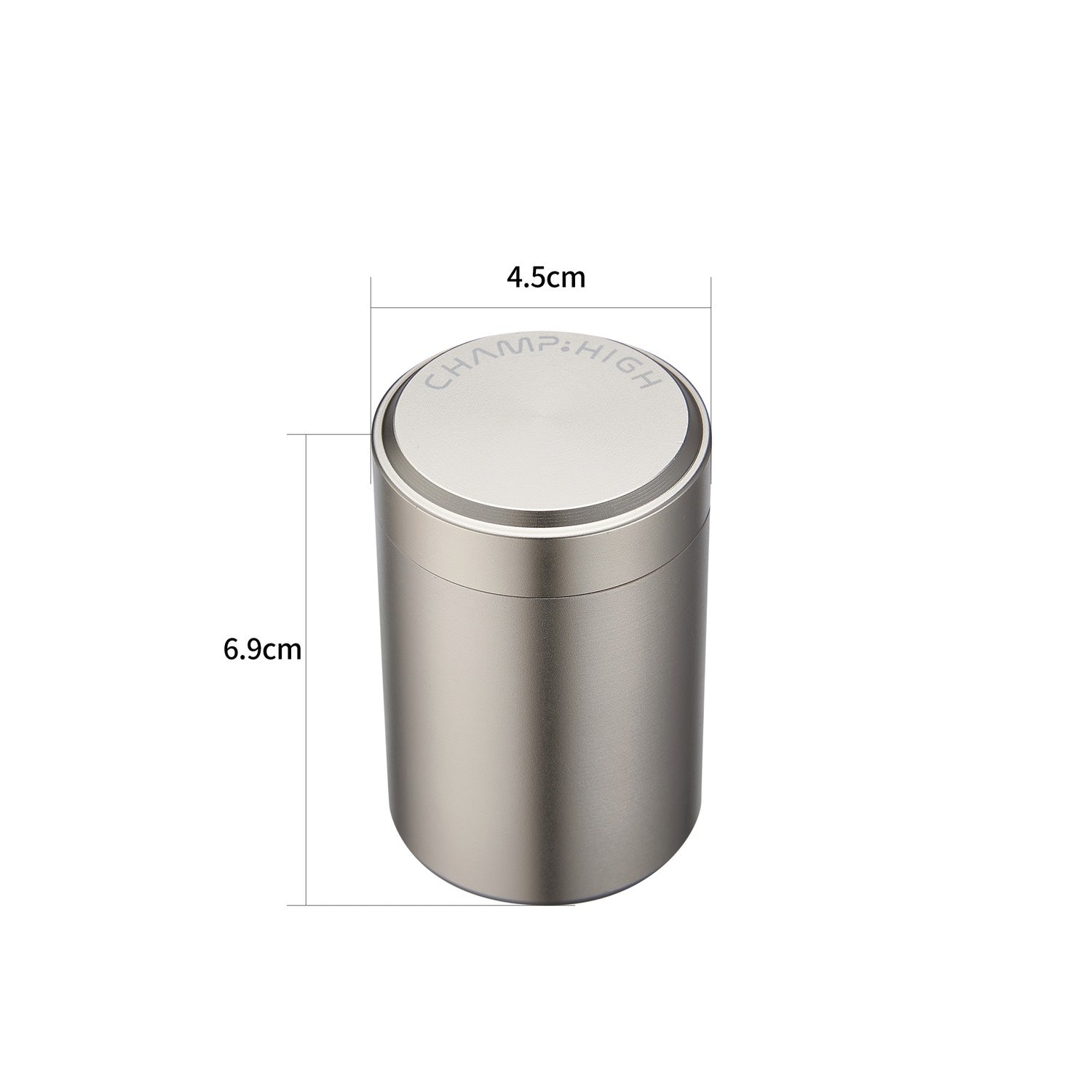 Champ High Alu Stash Tube Silber mit 45 x 69 mm Massen