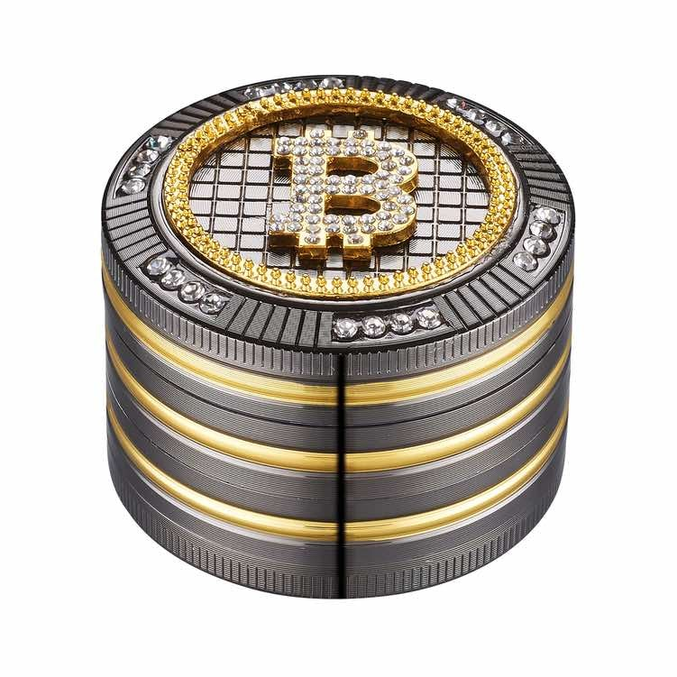 Grinder Bling Bling Bitcoin - 50mm - 4 Layers kaufen bei rauchwerk.ch