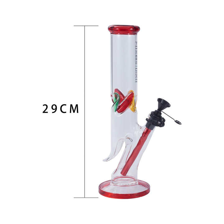 Champ High Glas Bong Twisted Ice mit 29 cm Höhe und 40 mm Mundstück