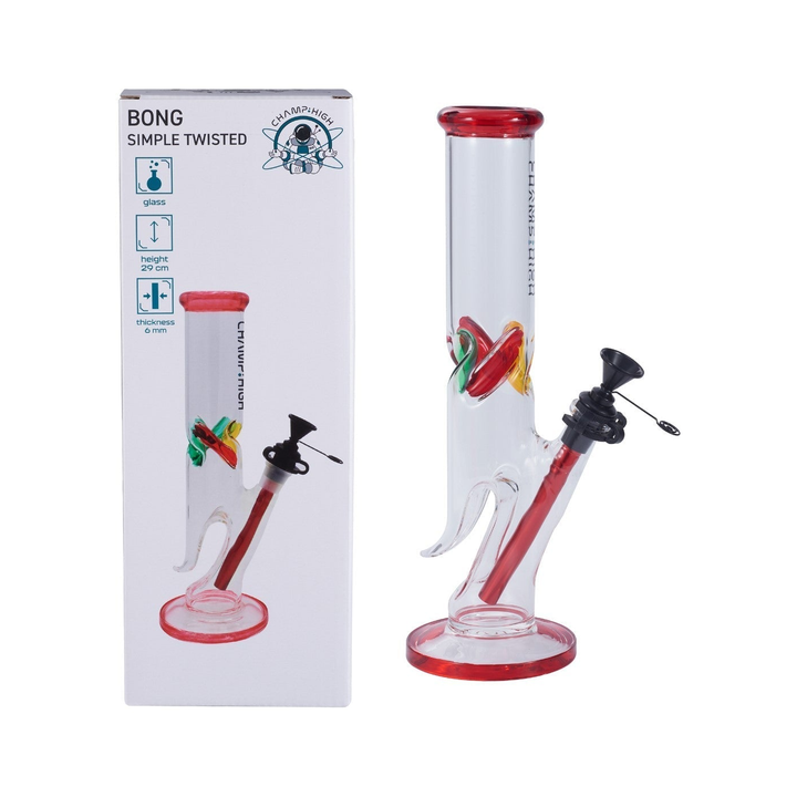 Detailansicht der Champ High Glas Bong Twisted Ice