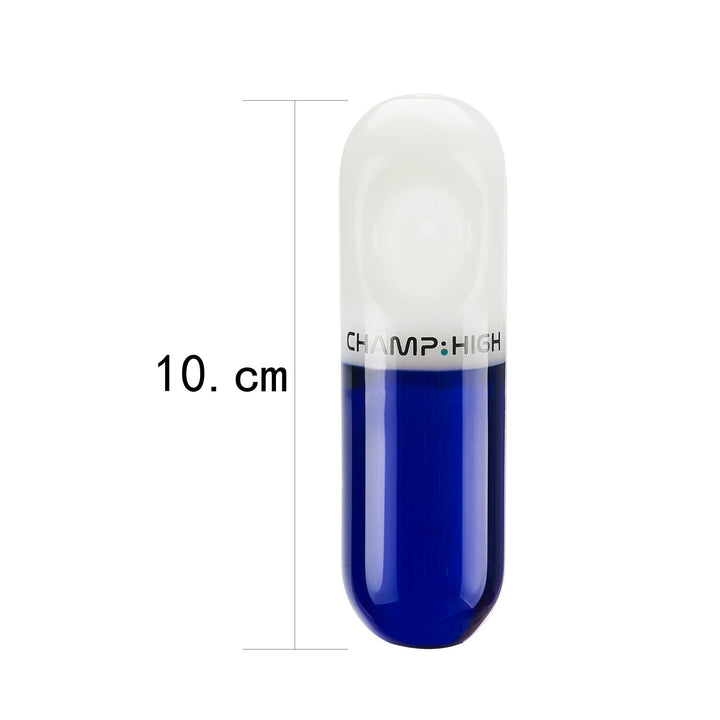 Seitenansicht der Champ High Glaspfeife Pills 100 mm