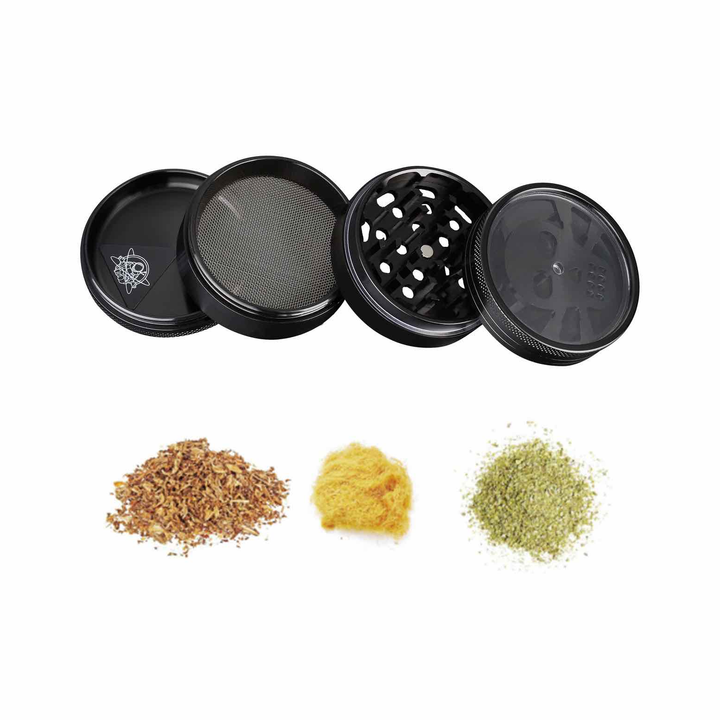 Grinder Dollar / Skull / Hemp Leaf - 63mm - 4 Layers kaufen bei rauchwerk.ch
