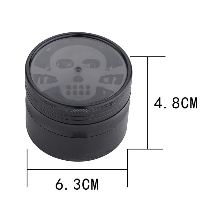 Grinder Dollar / Skull / Hemp Leaf - 63mm - 4 Layers kaufen bei rauchwerk.ch