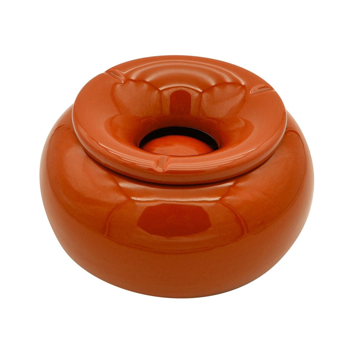 Oranger Keramik Aschenbecher XXL im Moroccan Design