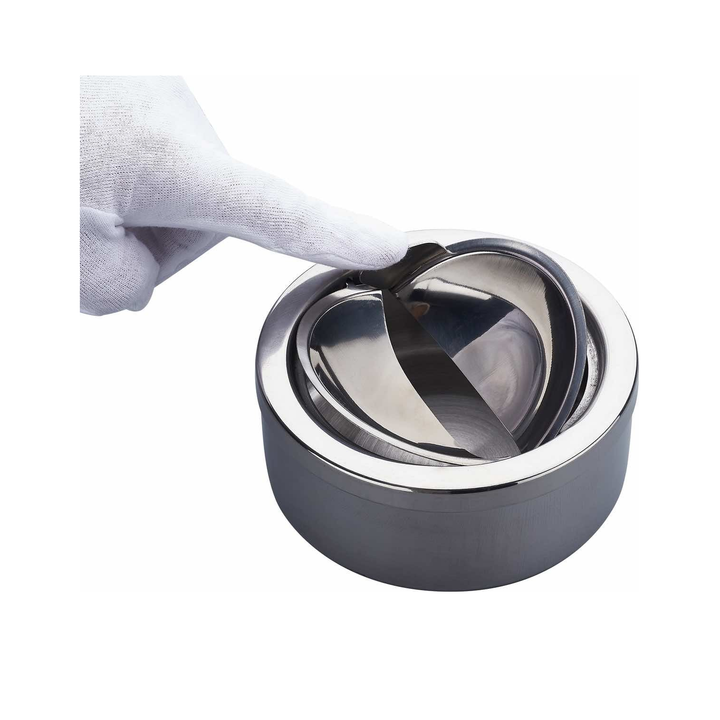 Draufsicht Champ Metall Kippaschenbecher 12 cm