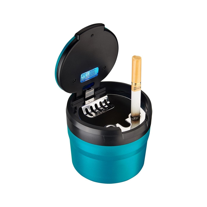 Champ Mini Autoaschenbecher offen mit LED und Zigarettenhalter