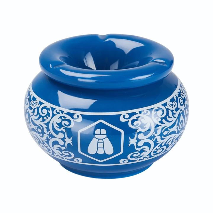 Blauer Keramik Aschenbecher XXL im Moroccan Design