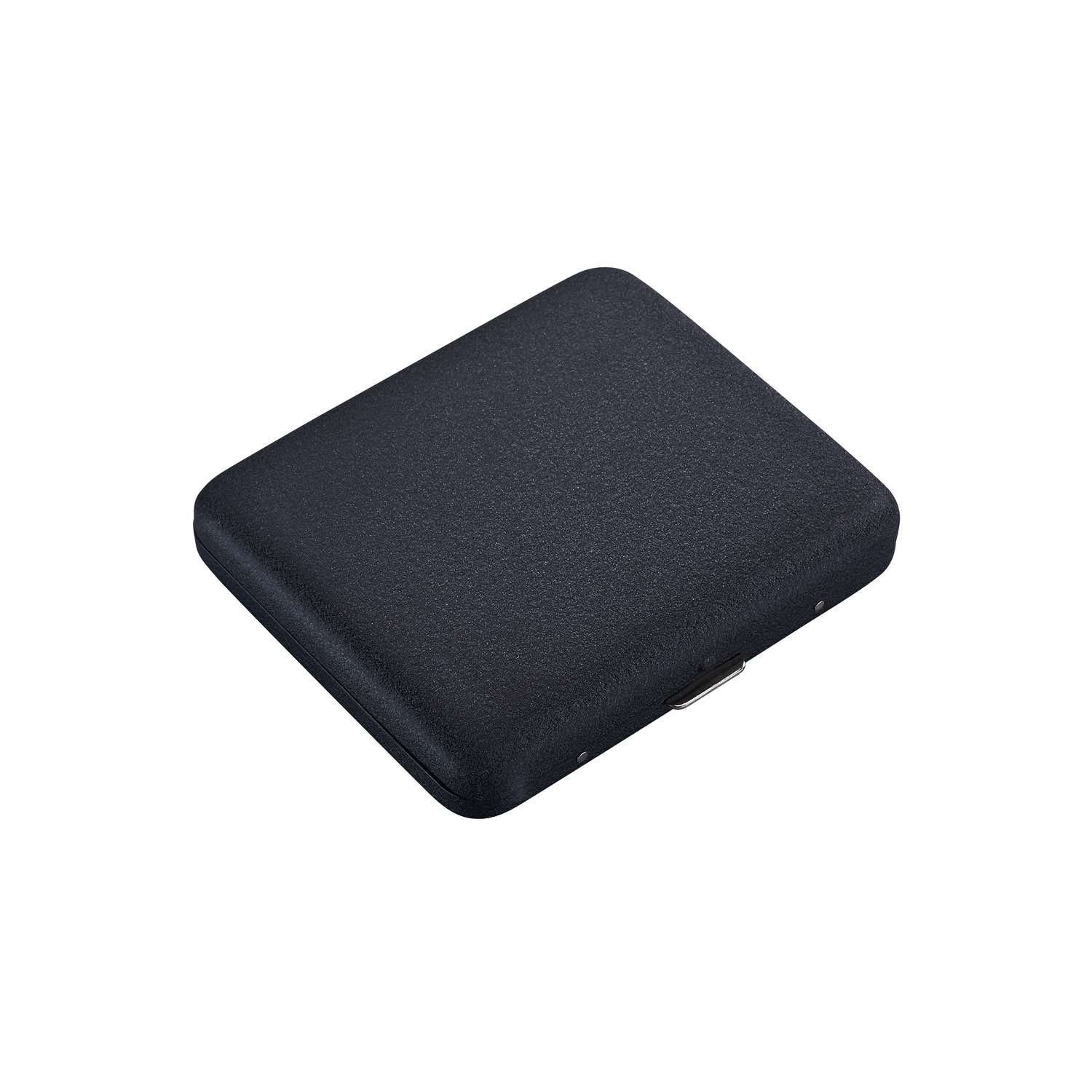 Schwarzes 18er Zigarettenetui Sandy Grip aus Metall