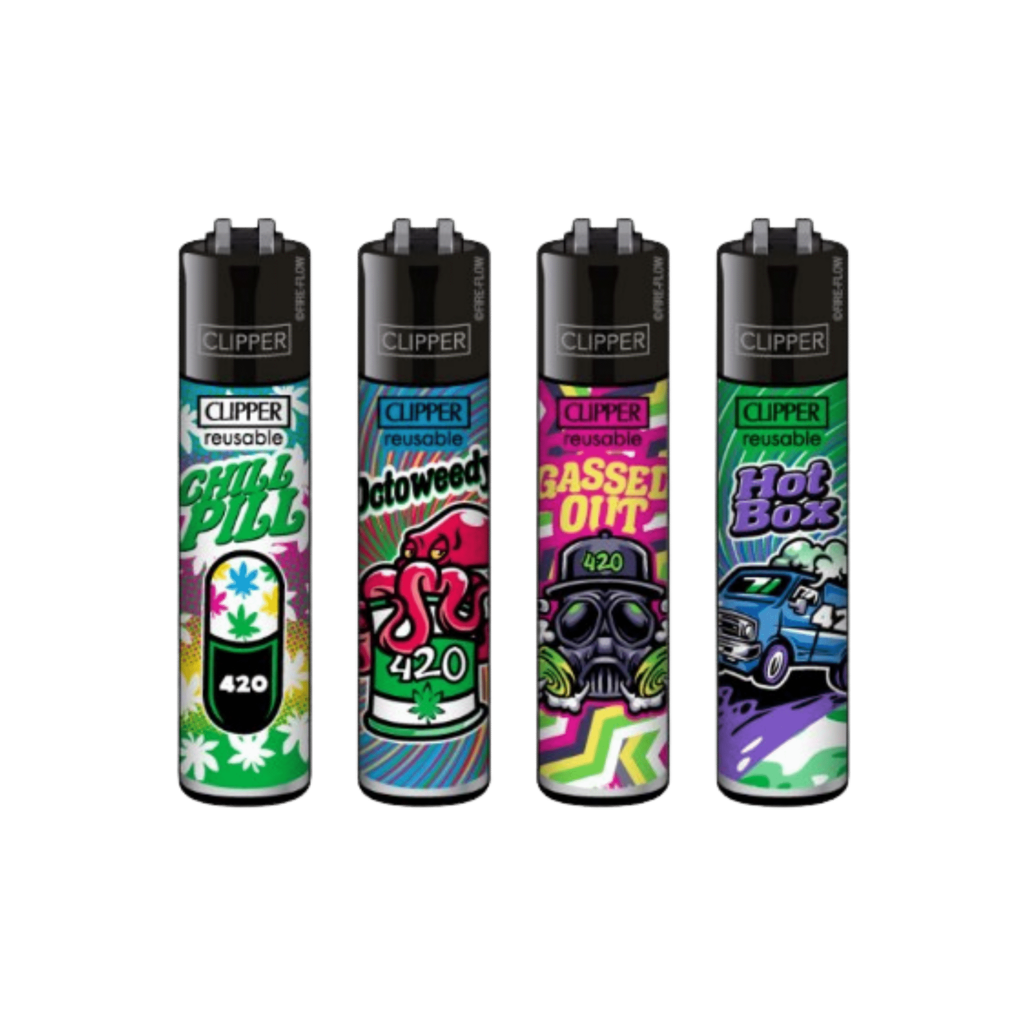 Clipper 420 Mix Feuerzeug mit vier Motiven