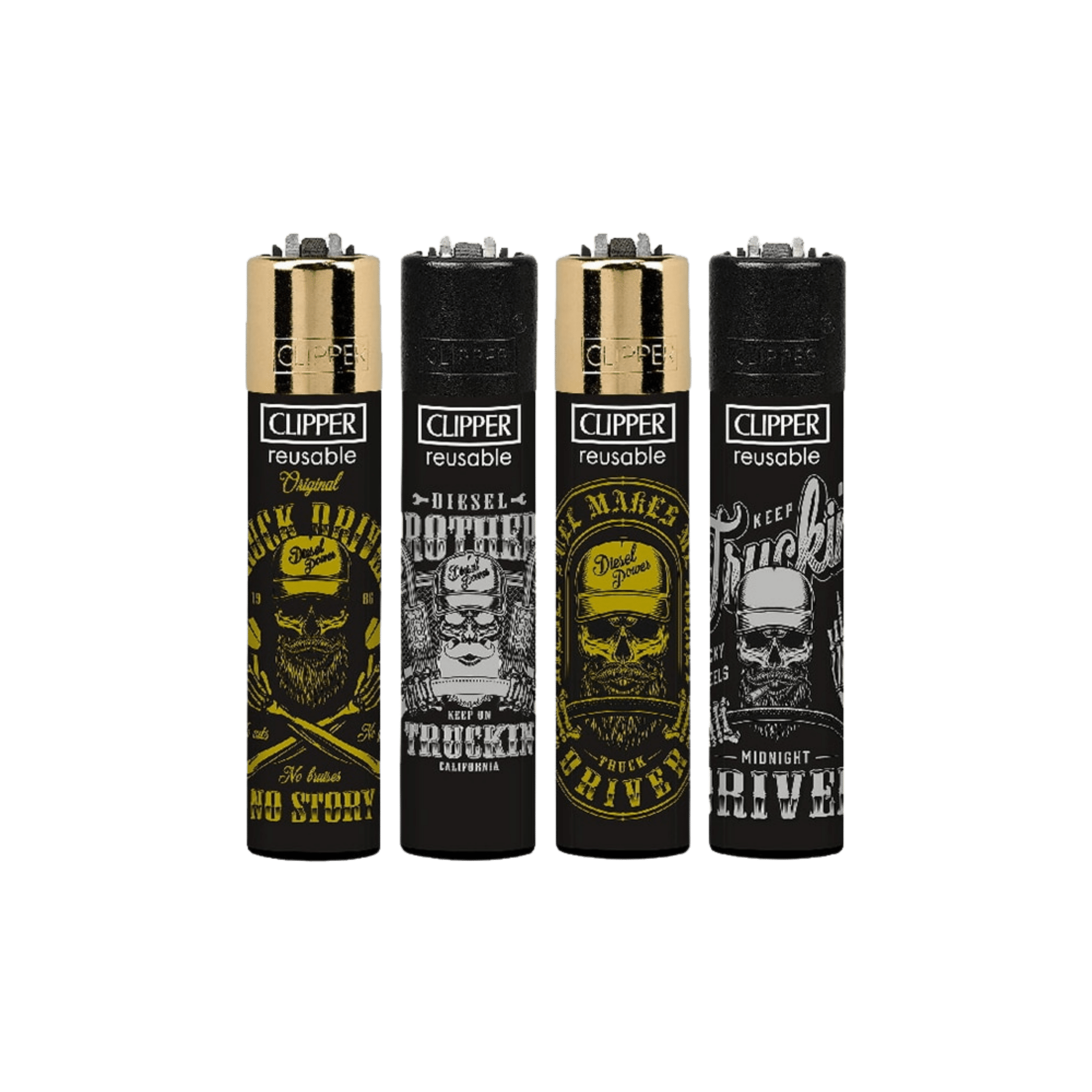 Clipper Driving Skulls Feuerzeug im 4er Set